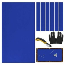 Pre-Cut Pool Table Felt Replacement Kit 8ft Billiard Cloth Gloves Strips Tools