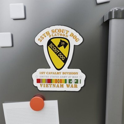Die-Cut Magnets - 25th Scout Dog Platoon 1st Cav - VN SVC
