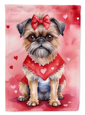 Caroline's Treasures Brussels Griffon My Valentine House Flag DAC5302CHF