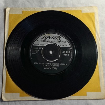 Brian Hyland 'Itsy Bitsy Teenie Weenie Yellow Polkadot Bikini' 45-HLR 9161 1960