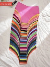 Lot 33 Womens Seamless Brief Panties Solid Colors M