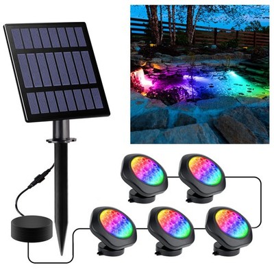 Solar Pond Lights 18 Led Super Bright Rgb Led Underwater Spotlights Color Changi