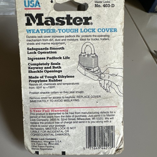 master lock Weather Cover For No’s 3,4 & 11 Series - Picture 4 of 4