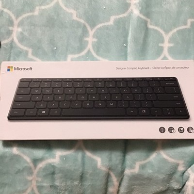 Microsoft Designer Compact Keyboard Slim Bluetooth Black QWERTY 5KV-00001