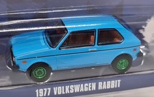 Greenlight 1/64 Volkswagen Golf Rabbit 1977 Mk1 Blue CHASE Model Car