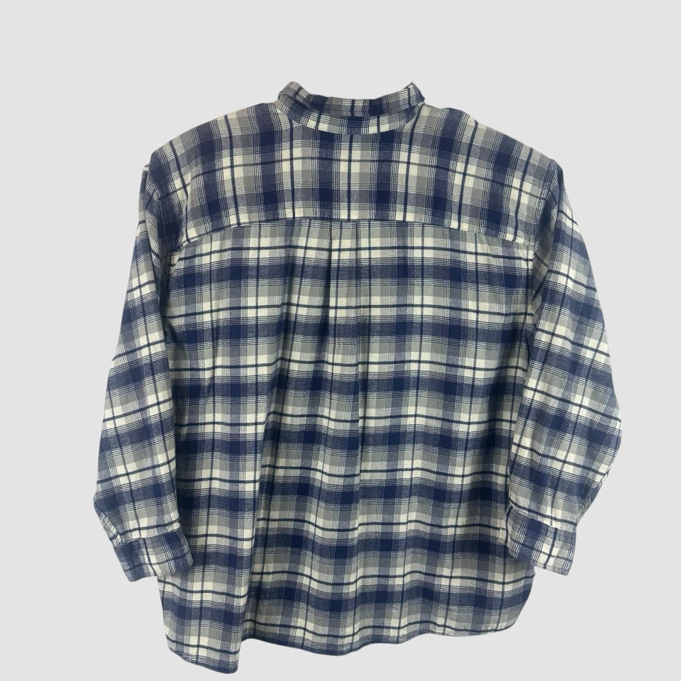 Camisa informal con botones de manga larga de algodón a rayas HB para hombre 4XL Foto 4 de 4