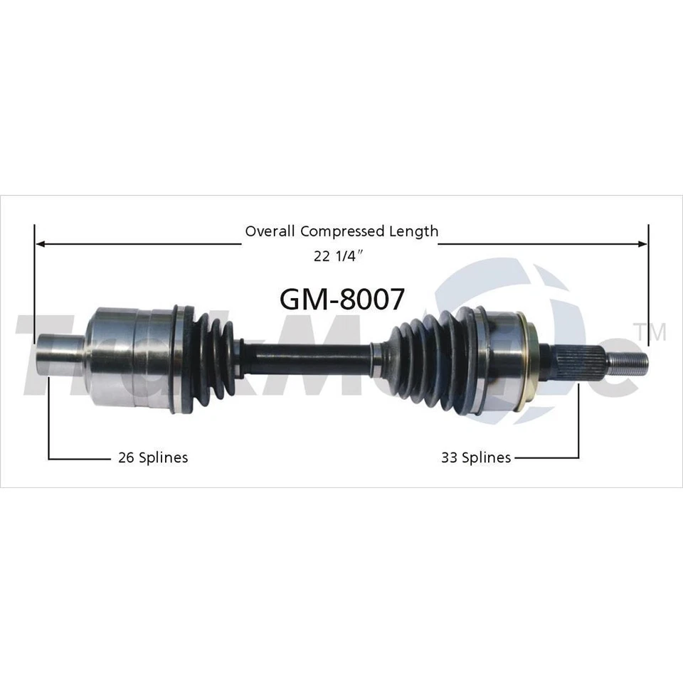 2 TrakMotive Front Left Front Right CV Axle Shaft Fits Chevrolet Astro 1997-2002 - Image 2 of 3