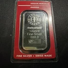 Argor Heraeus Switzerland 1 Oz Silver Bar .999 Fine Silver in TEP