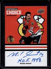 Michel Goulet 2025-26 Chicago Blackhawks Centennial AUTO Inscription #D 01/35