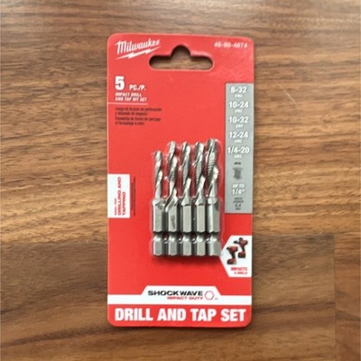 Milwaukee Shockwave 48-89-4674 Drill & Tap Bit Set 5pc Steel Silver
