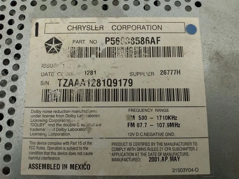 Receptor de radio con ecualizador Mitsubishi 3000GT Dodge Stealth 1993-1996 Foto 4 de 4