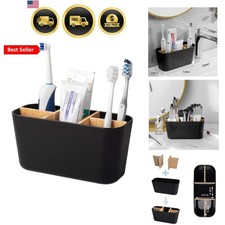 Toothbrush Holders for Bathrooms, Bamboo Tooth Brush Holder with 5 Slots Bath...