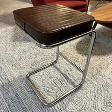 MCM cantilever stool by Chromcraft Corp, in the style of Martin Visser design.