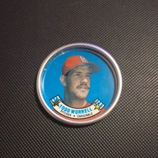 Todd Worrell Baseball Button Coin - Vintage 1988 Saint Louis Cardinals Topps MLB