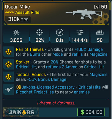 Borderlands 4   MODDED   Oscar Mike Sniper Secondary   Lvl 50   PS PC XB