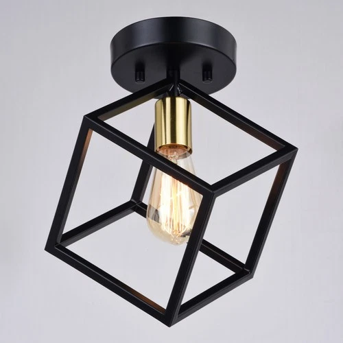 Vaxcel Lighting C0300 Deering 10"W Semi-Flush Square Ceiling - Black - Picture 4 of 12