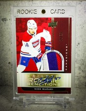2019-20 UD Trilogy Nick Suzuki Rookie Renditions /25 #RR-40 Patch Auto🔥🔥📈