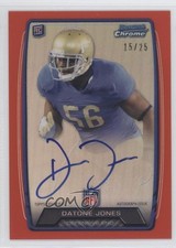 2013 Bowman Rookie Chrome Refractor Red 15/25 Datone Jones #RCRA-DJ Auto 1b8
