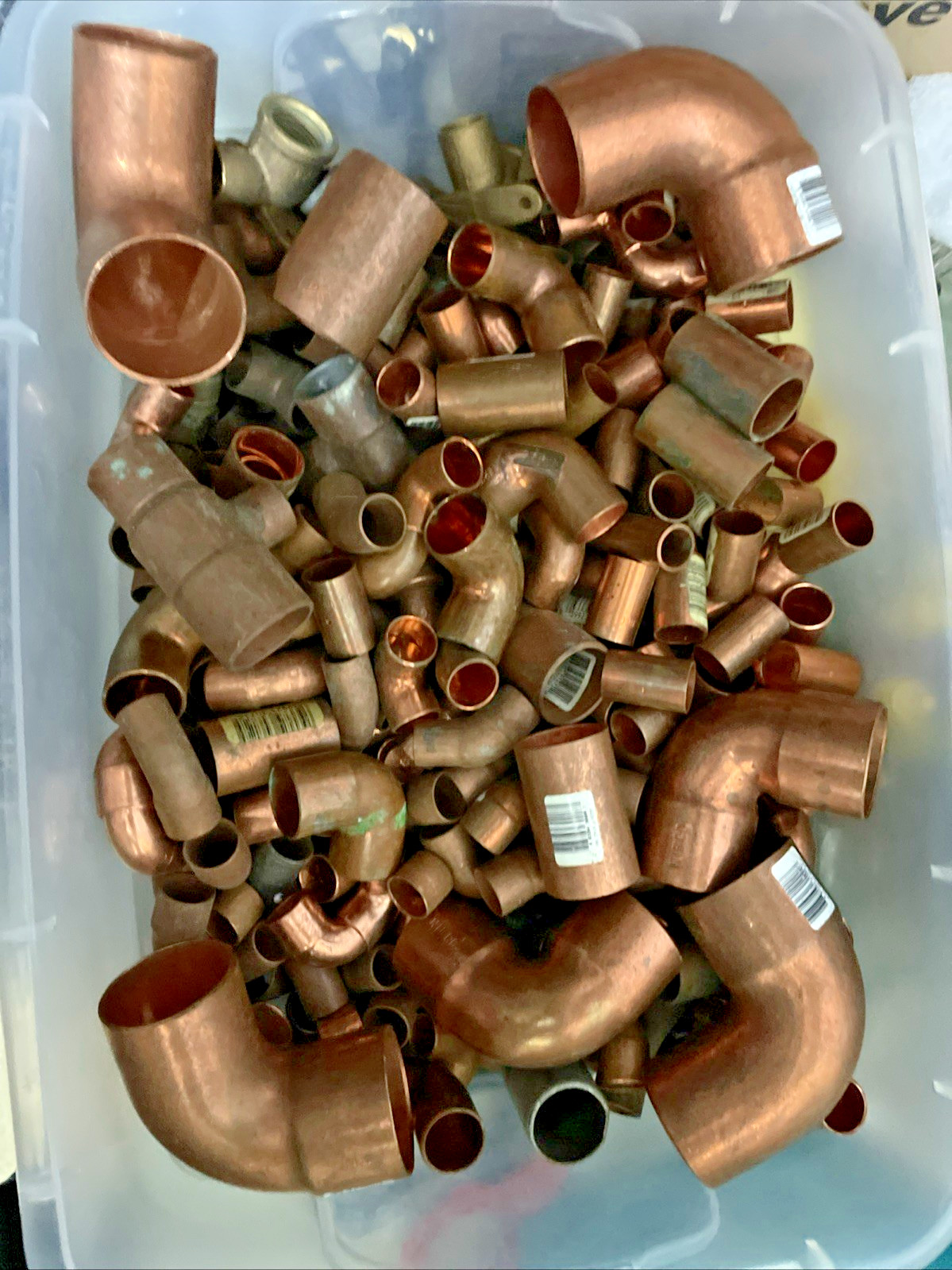 22.5 LBS. Copper Fittings Most new  (Various sizes)