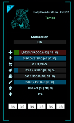 ARK Survival Ascended TOP STATS Albino Dreadmare - PC/XBOX/PS5 PvE