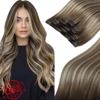 MEI YUAN LIN 20 Inch 120g 7Pcs Balayage Clip In Hair