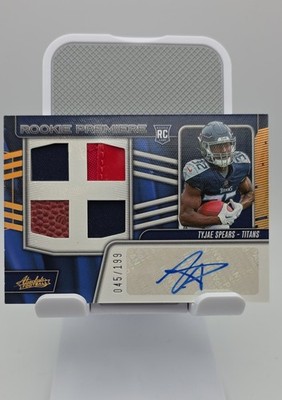 2023 Panini Absolute Tyjae Spears Quad Autographed Rookie Card #RPMA-TSP