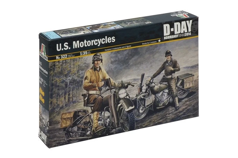 ✅ITALERI 322 - Scala 1 : 35 U.S. MOTORCYCLES Stati Uniti Seconda Guerra Mondiale - Immagine 2 di 4