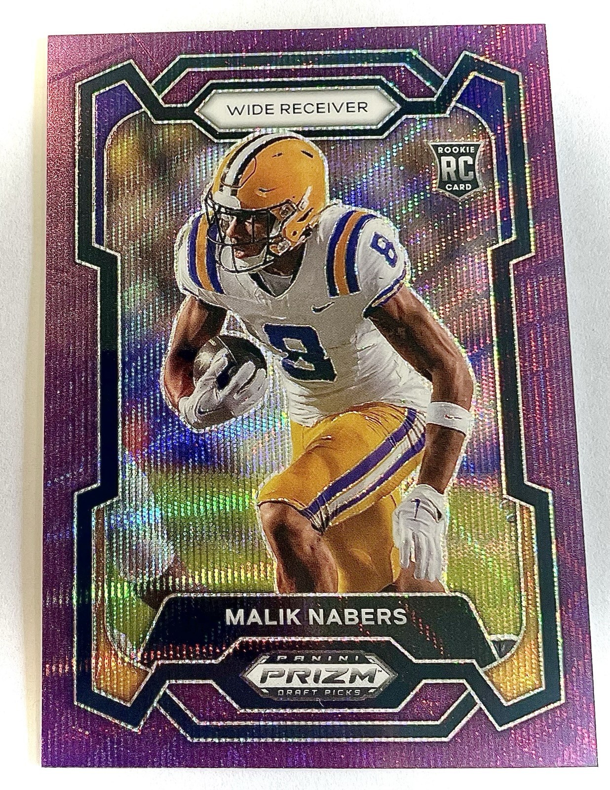 2024 Panini Prizm Draft Picks Malik Nabers Rookie Purple Wave Prizm