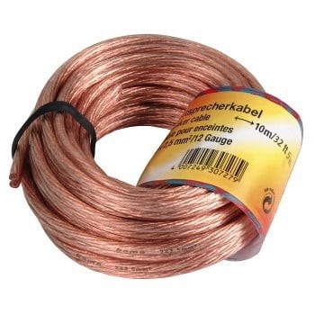 HAMA Lautsprecherkabel 2 x 25 мм2 10 м Прозрачный 00062486 1906936 3090₽