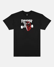 Thrasher x Spitfire Wheels Thrash And Burn Black T-Shirt