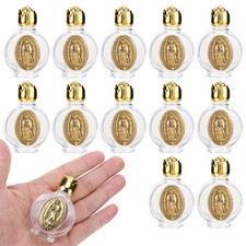 12 Pcs Holy Water Bottles 0.5 Floz Glass Holy Water Bottle Portable Empty Ref...