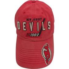 Vintage NHL New Jersey Devils 1982 Old Time Hockey Red Strapback Cap