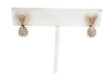 10k Yellow Gold Diamond Earrings Y7