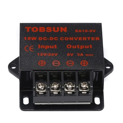 DC/DC 12V 24V to 5V 3A 15W Voltage Reducer Converter Regulator, Step Down Con...