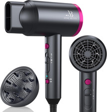 Secador de Cabello Ionico 1800W Profesional con Difusor y Boquilla Hogar Salon