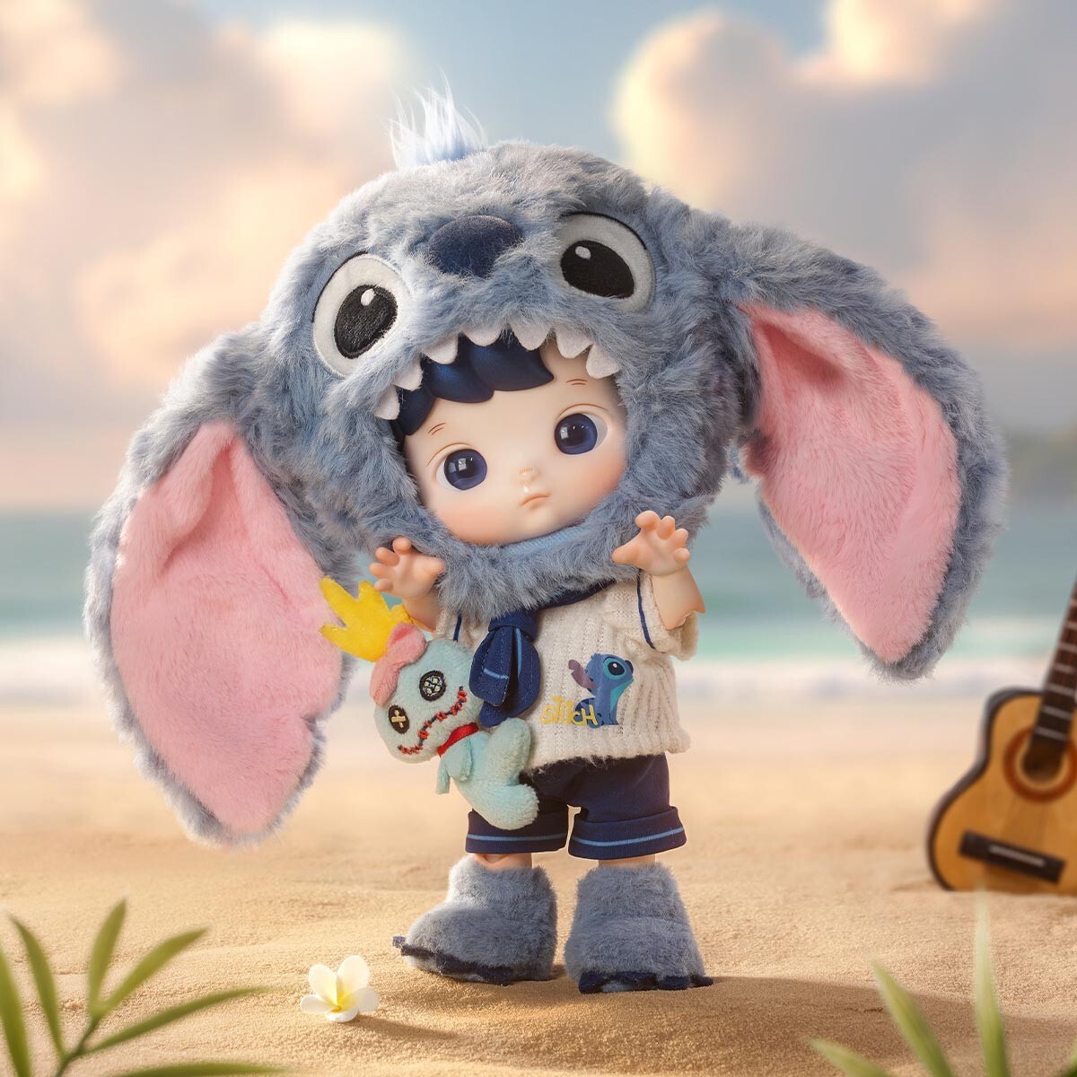 POPMART Hacipupu Stitch 1/8 フィギュア POPMART HACIPUPU Stitch 1/8 Mobile Doll Cute Doll Toy NEW