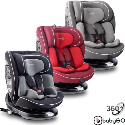 BabyGo Kindersitz Isofix Reboarder 360° Drehbar Autositz I-Size R129 Nova 2