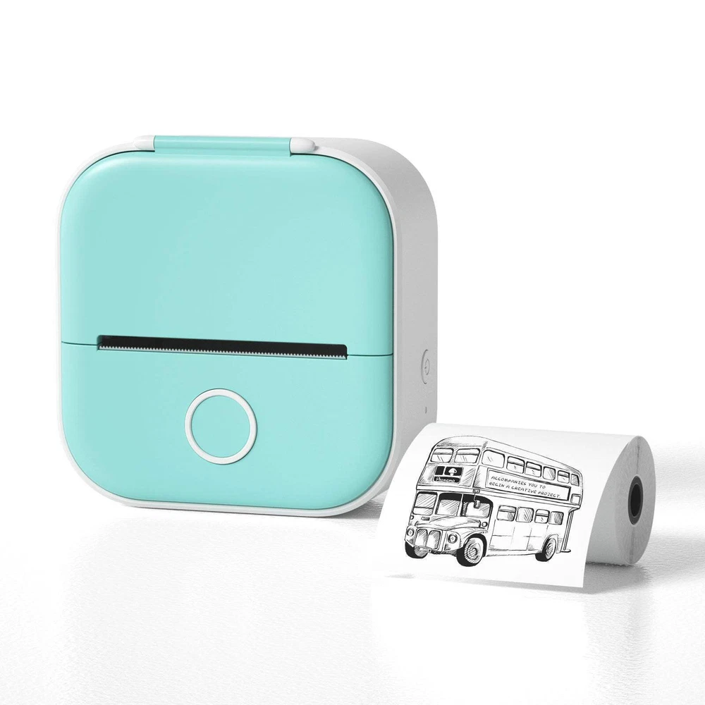 Portable Mini Thermal Label Printer for Home Photos Student Study Error Notes