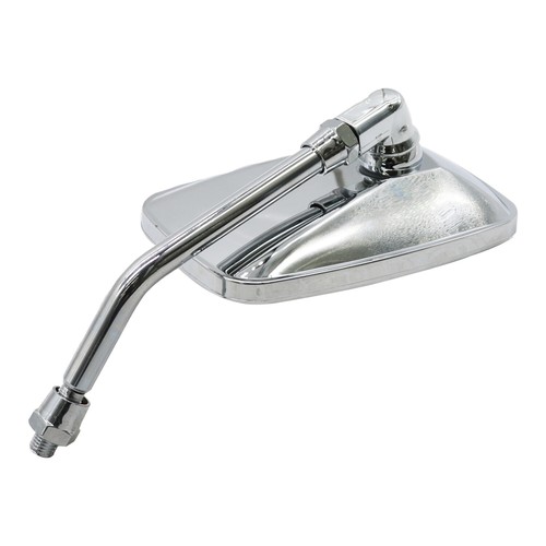 10mm Chrome Motorcycle Rectangular Rearview Mirrors For Honda Suzuki Kawasaki - Picture 8 of 9