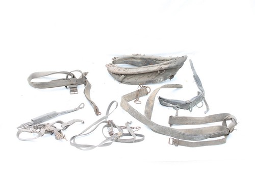 Lot Of Old Leather Straps Decorative Horse Vintage With Yoke