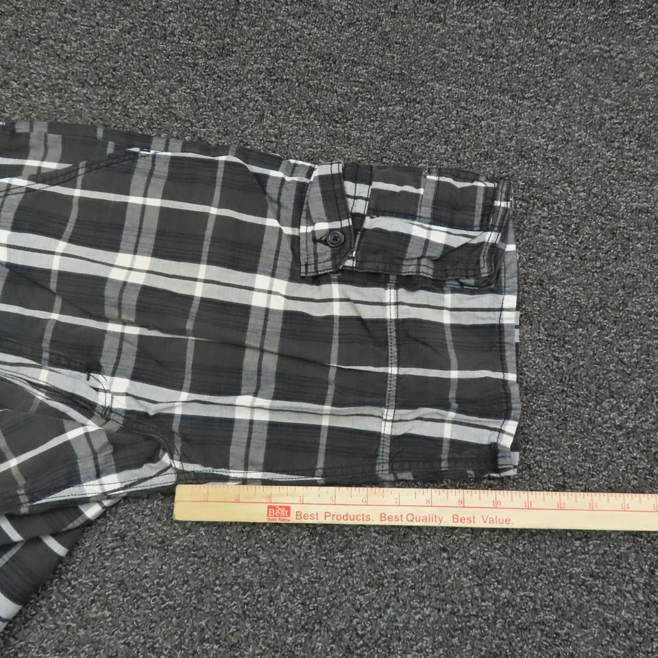 Wrangler Shorts Boys Size 18 Black & White Plaid Cargo Pockets Casual Youth - Изображение 4 из 4