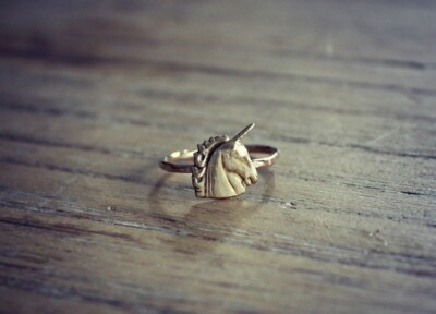 Handcrafted Unicorn Head Ring - Unique Gold Unicorn Design for Mythical Jewelry