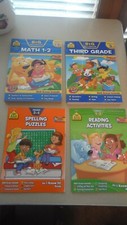 2-School Zone Big Books Math 1-2  Third Grade, Plus 2 other work books, NEW 