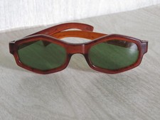 VTG Polaroid Cool Ray 107 Coquette Swirl Tortoise Sunglasses 70s Mod Green Lens