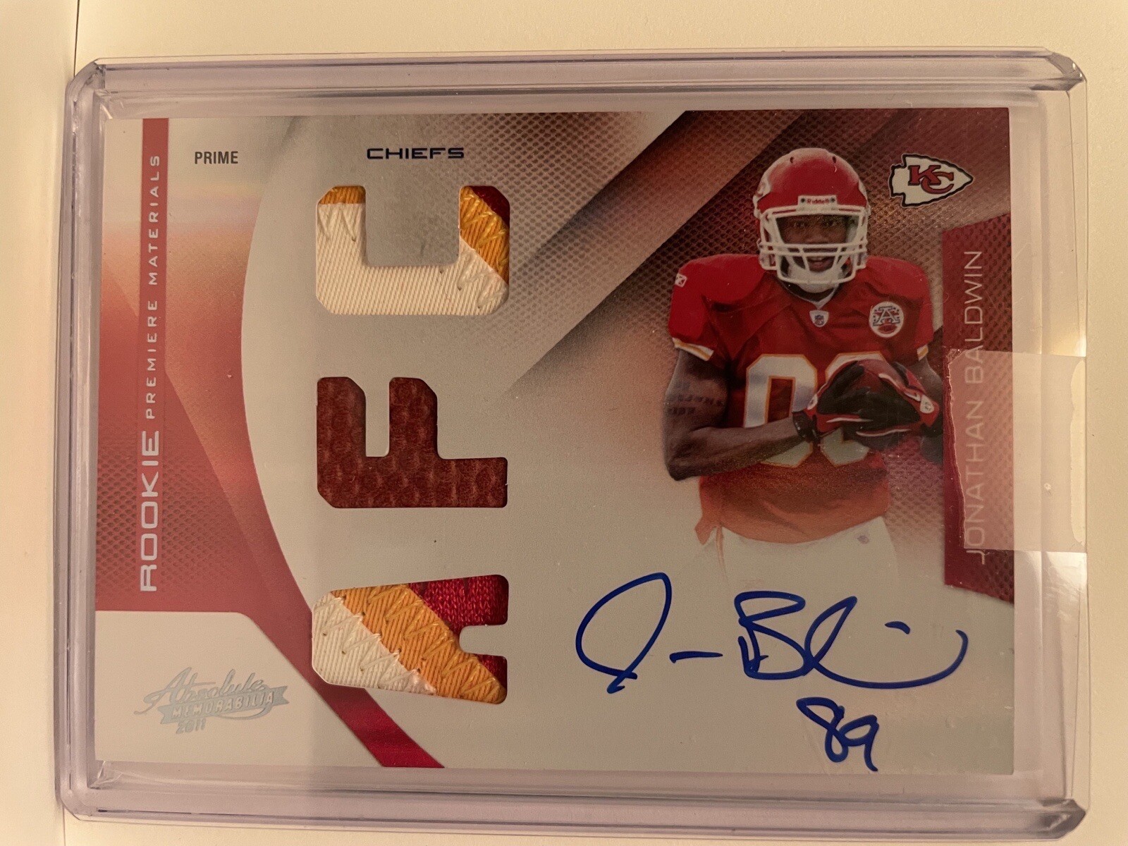 2011 Absolute Memorabilia Jonathan Baldwin Spectrum AFC RC Auto Patch #21/25