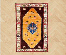 VINTAGE KARABAKH RUG GORGEOUS WOOL TRIBAL CAUCASIAN CARPET CLEAN 6'2" X 4'1"