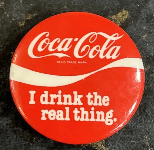 VINTAGE METAL PIN BADGE - COCA-COLA   - 2.5CM