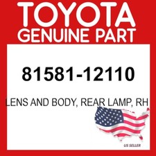 Toyota Genuine 81581-12110 Lens And Body Rear Lamp RH OEM 8158112110