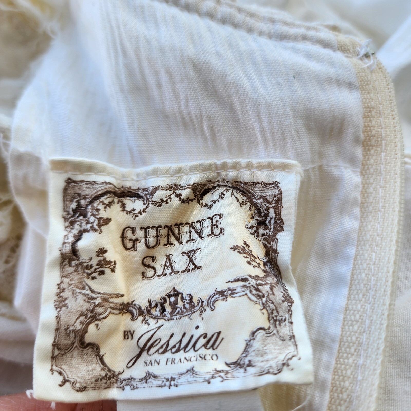 Vintage Gunne Sax Cotton Lace Bridal Cottagecore Lace Up Dress Prairie ...
