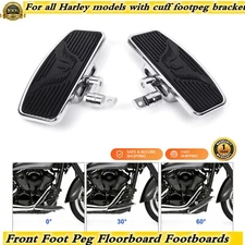 Front Floorboard Footrests Peg Pedals For Harley Models w/ Cuff Footpeg Bracket